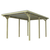 Carport Eagle 300 x 500 cm hout en kunststof