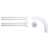 Sealskin douchestang hoek Seallux 90x90 cm wit