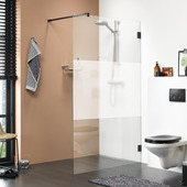 Paroi de douche A3 Sealskin I Am 88x200 cm bandeau satiné/inox