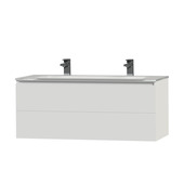 Tiger Items badkamerset 105 cm wit met wastafel glas wit