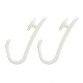 Douchegordijnhaak Easy Roll wit 12 stuks