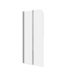 Allibert badwand Kordo 2 helder glas/alu mat