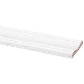 Decorlijst grenen wit gelakt 8x46 mm 270 cm