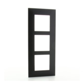 Legrand Valena Next afdekplaat 3-voudig verticaal 57 mm zwart