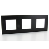 Legrand Valena Next afdekplaat 3-voudig horizontaal/verticaal 71 mm zwart