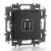 Legrand Valena Next stopcontact 2x USB-A zwart