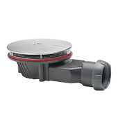 Wirquin douchesifon D90 extra vlak Geborsteld Metaal