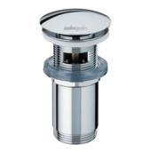 Bonde chromée quick-clac longue avec trop-plein pour lavabo Wirquin