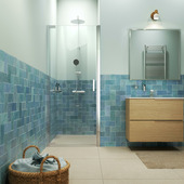 Porte battante pour niche Sealskin Inc. 90x200 cm translucide/argenté brillant