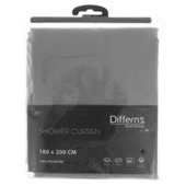 Differnz douchegordijn polyester 180x200 cm grijs