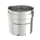 Saninstal overgangstuk inox naar zwart pellet ø80 mm