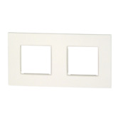 Plaque de finition double horizontale Niko Intense white