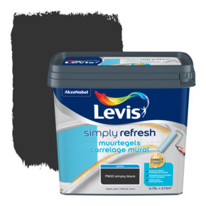 Levis Simply Refresh tegelverf satijn zwart 750 ml