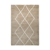 Tapijt Pelush Zand wit ruit 160x230 cm