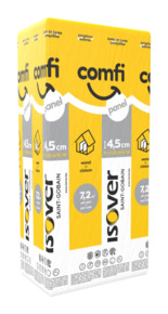 Panneau de laine de verre Isover Comfi® Panel 60 x 120 cm , épaisseur 4,5 cm 7,20m²  