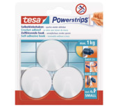 Tesa Powerstrips haak Rond wit 3 stuks