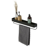 Tablette murale avec porte-serviettes Sealskin Brix 55 cm noir