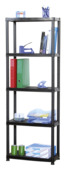 Stellingkast plastic 172x61x31cm zwart 125 kg