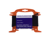 Elastiek latex/polyester 4 mm 5 m zwart