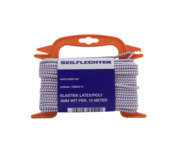 Elastiek latex/polyester 4 mm 15 m wit