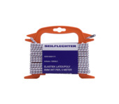 Elastiek latex/polyester 6 mm 5 m wit