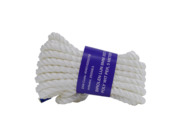 Birolen lijn polyester gedraaid 3 strengen 8 mm 5 m wit