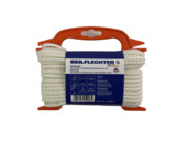 Birolen lijn gevlochten polyester 8 strengen 6 mm 15 m wit