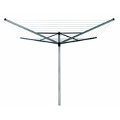 Brabantia Topspinner Droogmolen - met Grondanker en Beschermhoes - 50 m - Metallic Grey