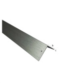 Profilé d'angle aluminium titane 25x25x1x1000 mm