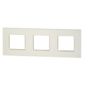 Plaque de finition triple horizontale Niko Intense white