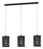 Suspension 3 lampes Eglo Cremella noir