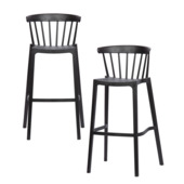 WOOOD barstoel tuin Bliss zwart kunststof