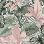 Vliesbehang Indra wit/groen 112048