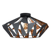 Eglo plafondlamp Carlton E27 koper