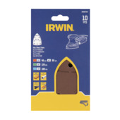 Irwin schuurvel delta K40/K80/K120/K180 zelfhechtend, voor Bosch PSM, Skil, Lux, Metabo 10 stuks