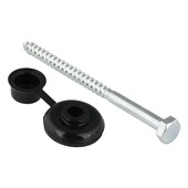 Boulon pour panneau ondulé GAMMA avec cache-vis noir 7,0x110 zingué 8 pièces