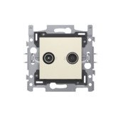 Prise coaxiale TV-FM GEDU Niko crème