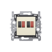 Niko luidsprekeraansluiting 2-voudig cream