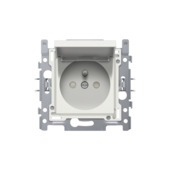 Niko stopcontact 2-polig met aarding en deksel wit