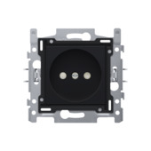 Niko stopcontact 2-polig zonder aarding 21 mm Intense Matt Black