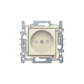 Niko stopcontact 2-polig zonder aarding 21 mm cream