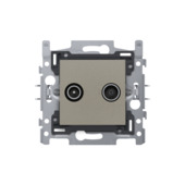 Prise coaxiale TV-FM EDU Niko bronze