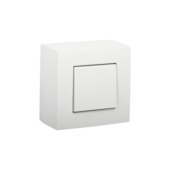 Niko opbouwschakelaar enkelpolig wit