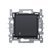 Niko 2-polige controleschakelaar antraciet