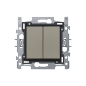 Niko wisselschakelaar 2-voudig brons