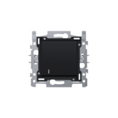 Niko schakelaar 2-polig met controlelampje Intense Matt Black