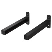 Équerre industrielle moderne noir 2 pièces