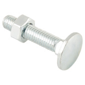 Boulon TRCC avec écrou GAMMA M08x40 zingué 6 pièces