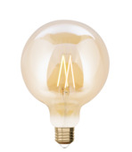 Ampoule LED G125 Lutec Connect Filament E27 7,5 W ambre
