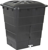 Tonneau de pluie carré Garantia gris 300 litres avec robinet 